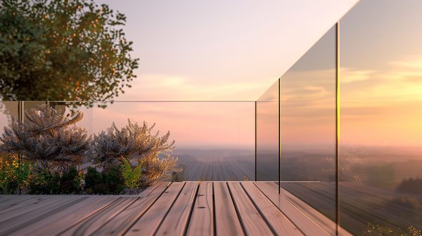 Garde-corps en verre : un choix captivant pour une terrasse en bois