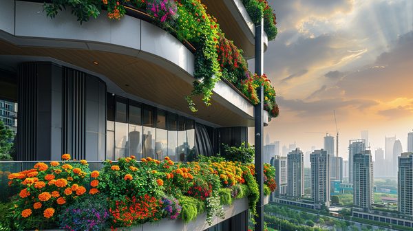 Idées créatives de jardinière pour rambarde de balcon